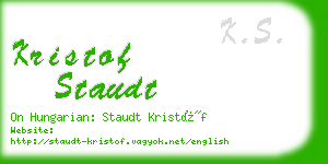 kristof staudt business card